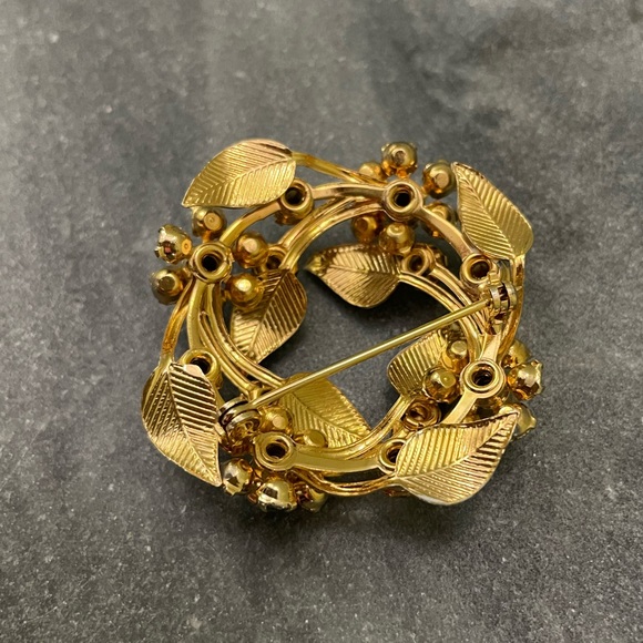 Vintage Blue Crystal Rhinestone Brooch - Picture 4 of 5